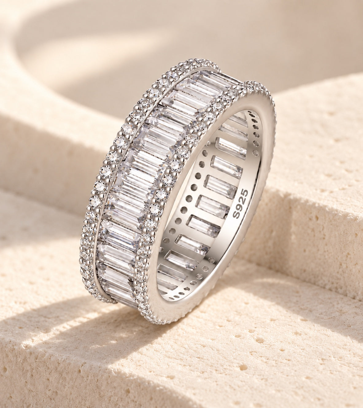 The Margaux Ring — baguette statement band