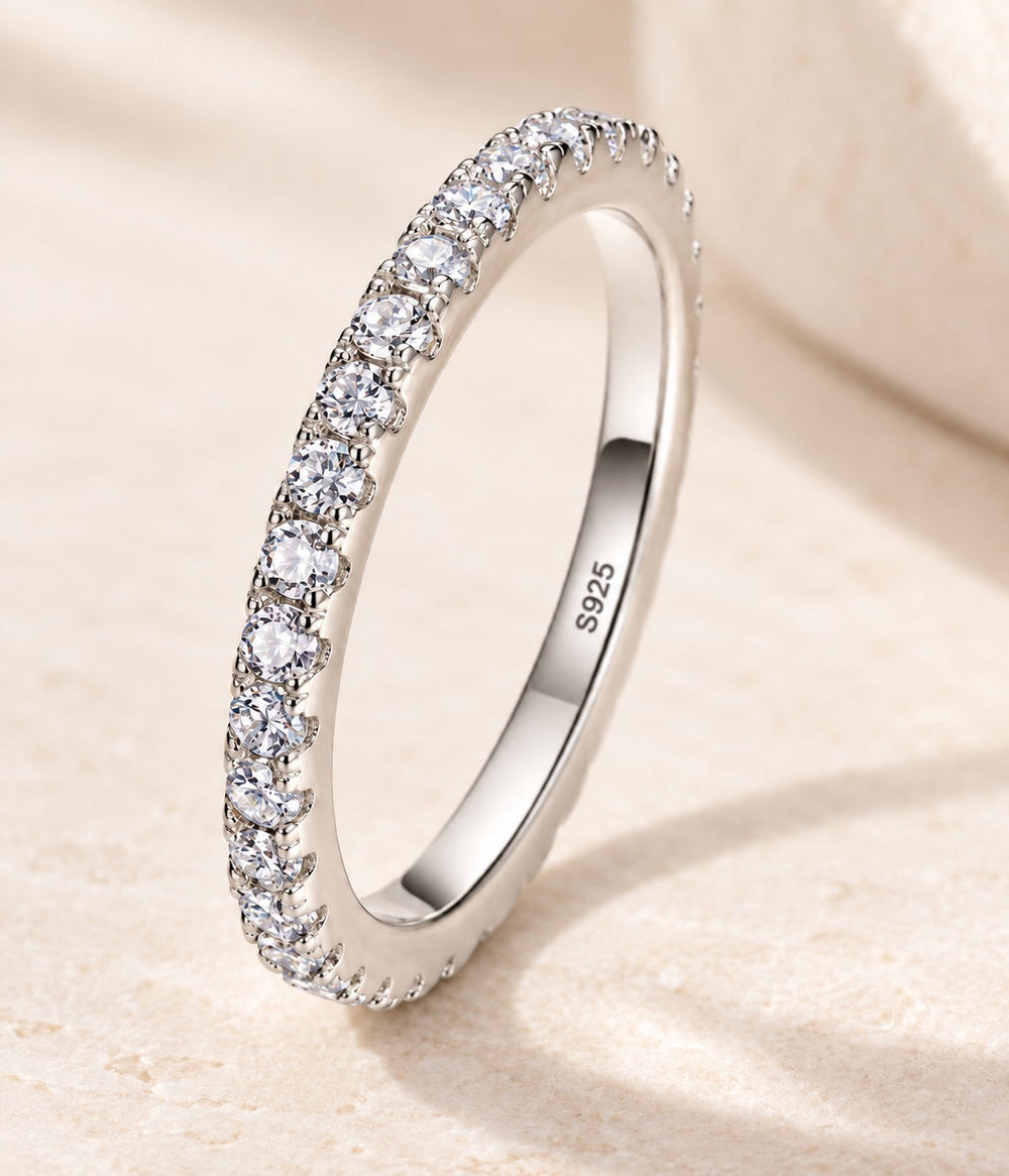 The Camille Ring — round-stone eternity band
