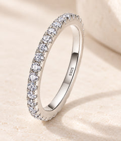 The Camille Ring — round-stone eternity band