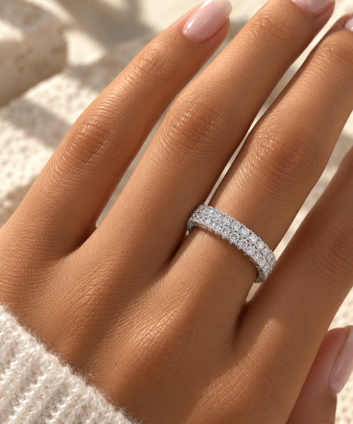 The Solène Ring worn on hand