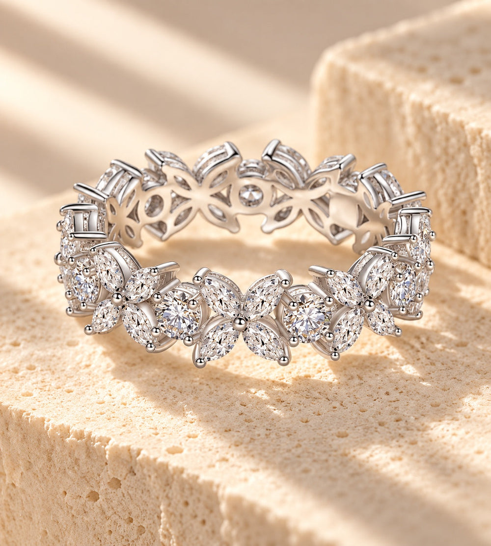 The Fiorella Ring — floral detail