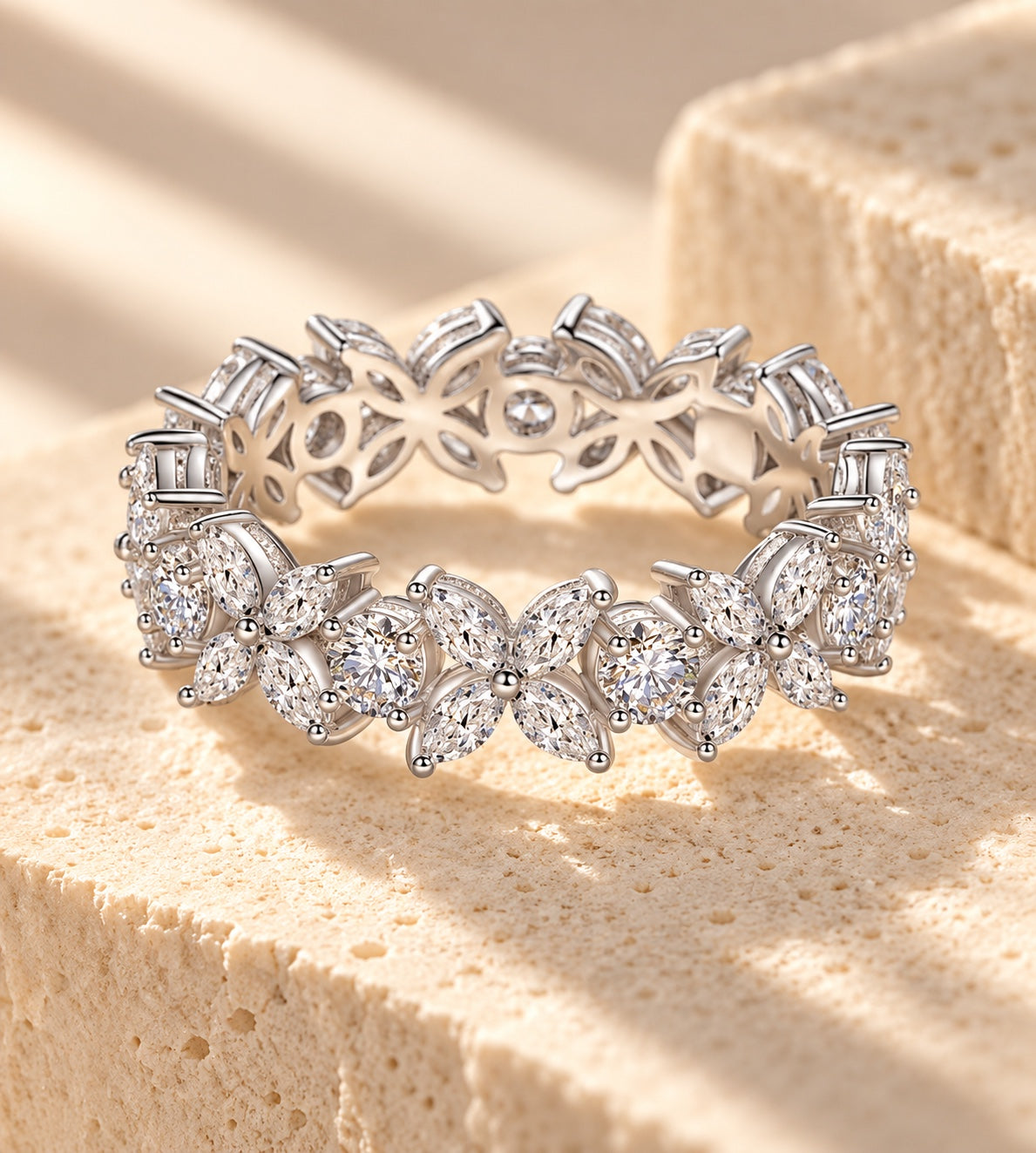 The Fiorella Ring — floral detail