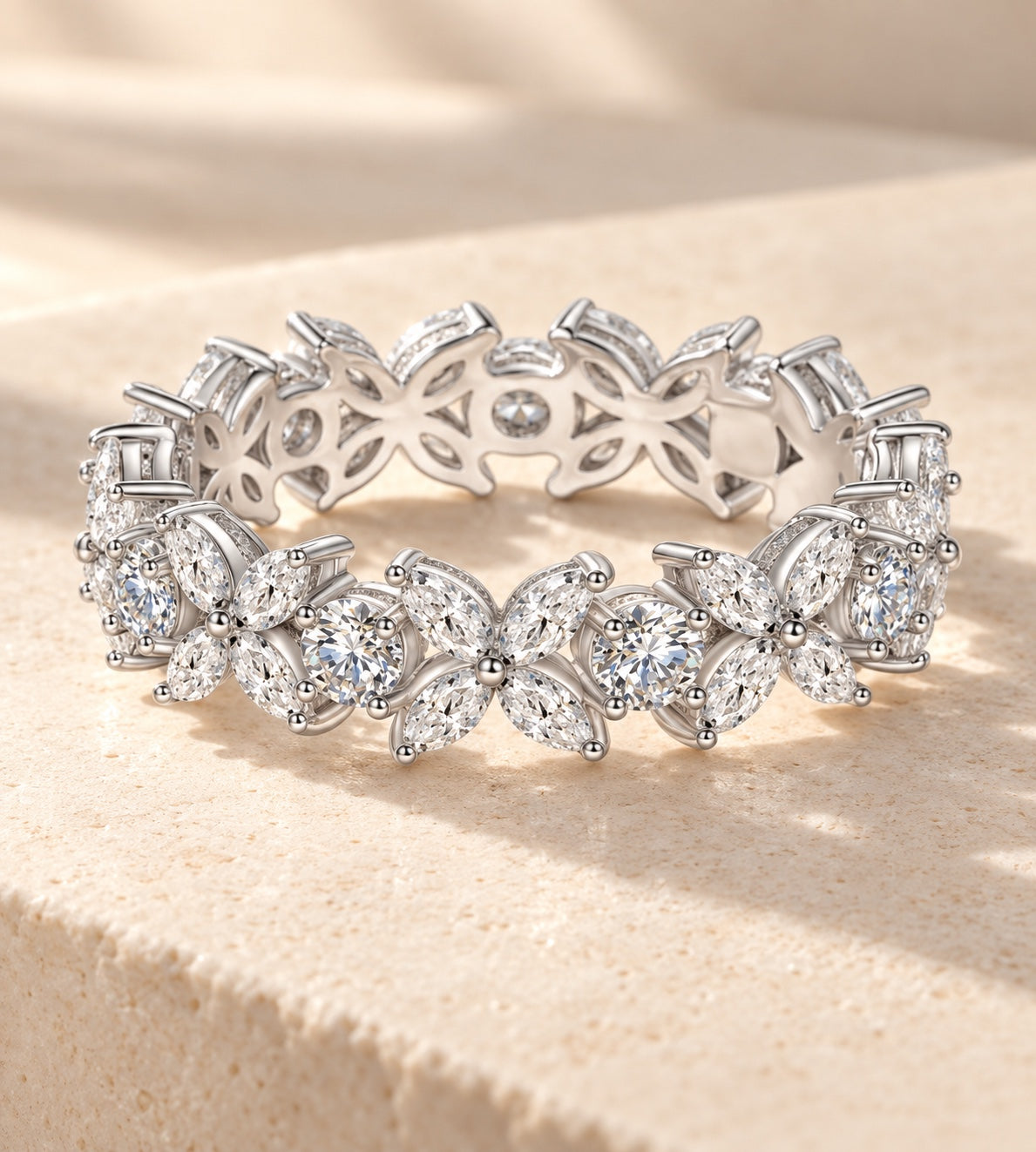 The Fiorella Ring — alternate floral view