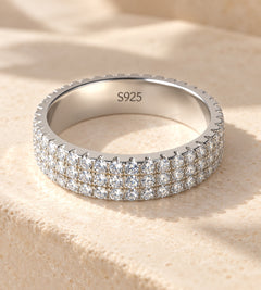 The Elodie Ring — three-row statement band