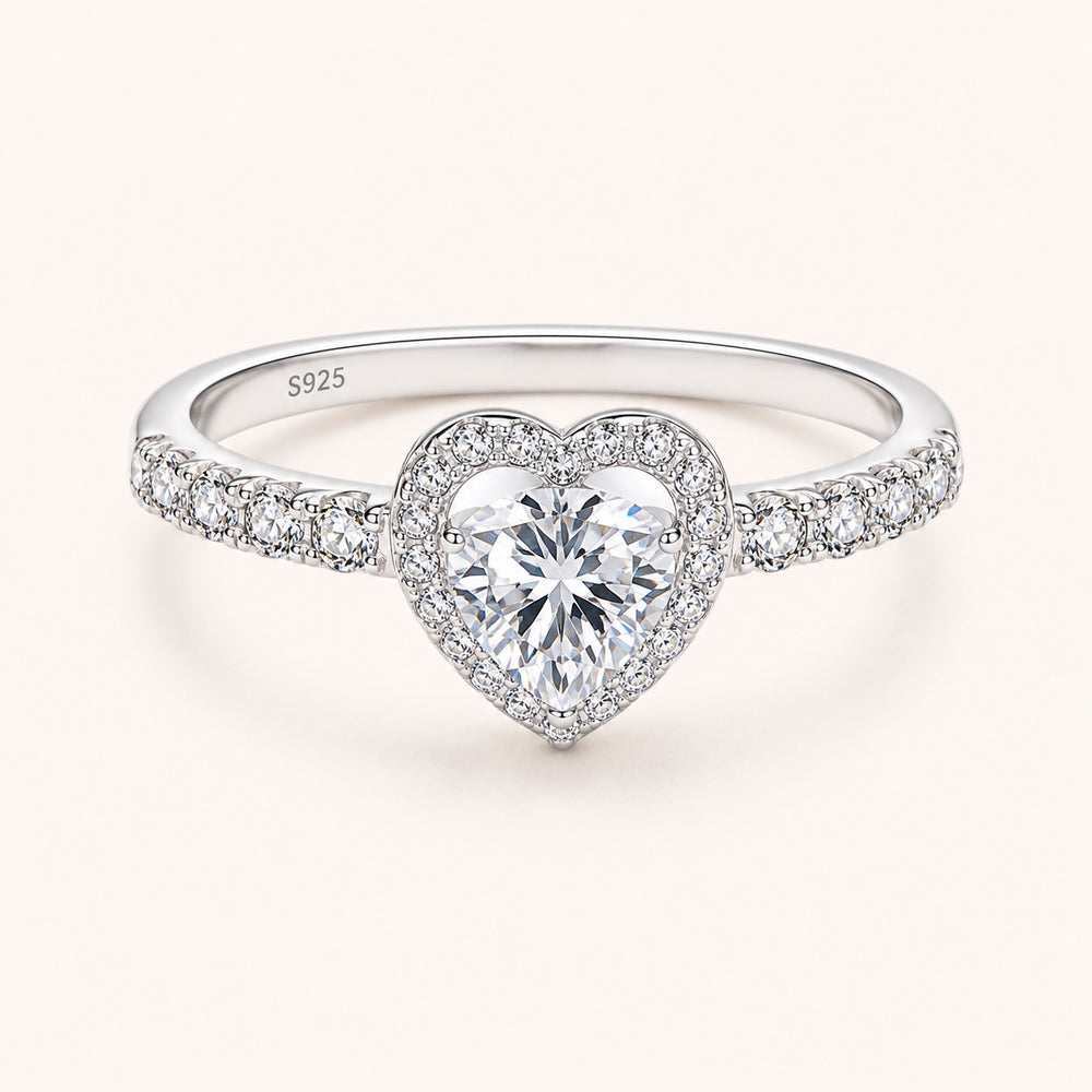 The Aurelia Ring — Heart moissanite ring in S925 sterling silver — image 1