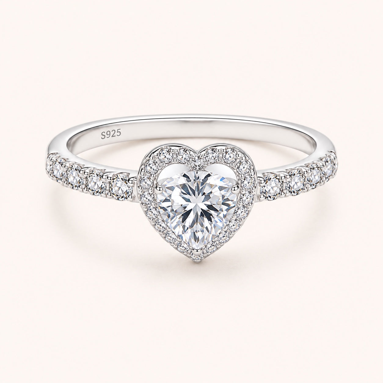 The Aurelia Ring — Heart moissanite ring in S925 sterling silver — image 1