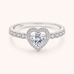 The Aurelia Ring — Heart moissanite ring in S925 sterling silver — image 1