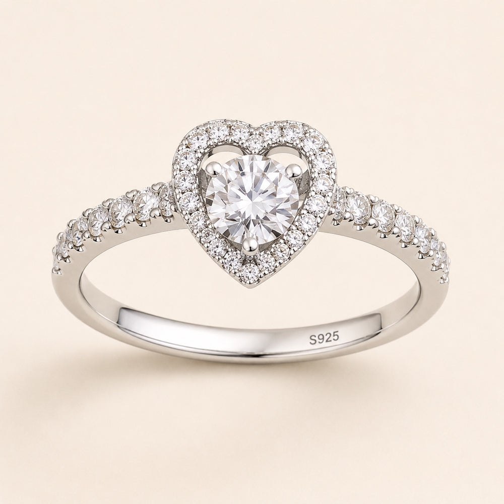 The Aurelia Ring — Heart moissanite ring in S925 sterling silver — image 2