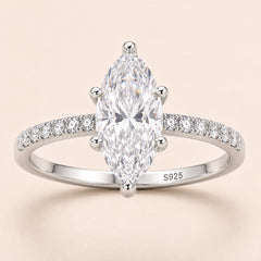 The Celeste Ring — Marquise moissanite ring in S925 sterling silver — image 1