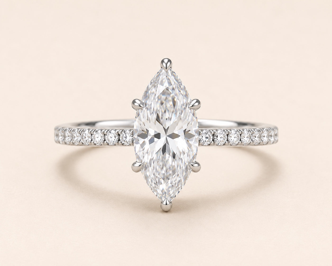 The Celeste Ring — Marquise moissanite ring in S925 sterling silver — image 2
