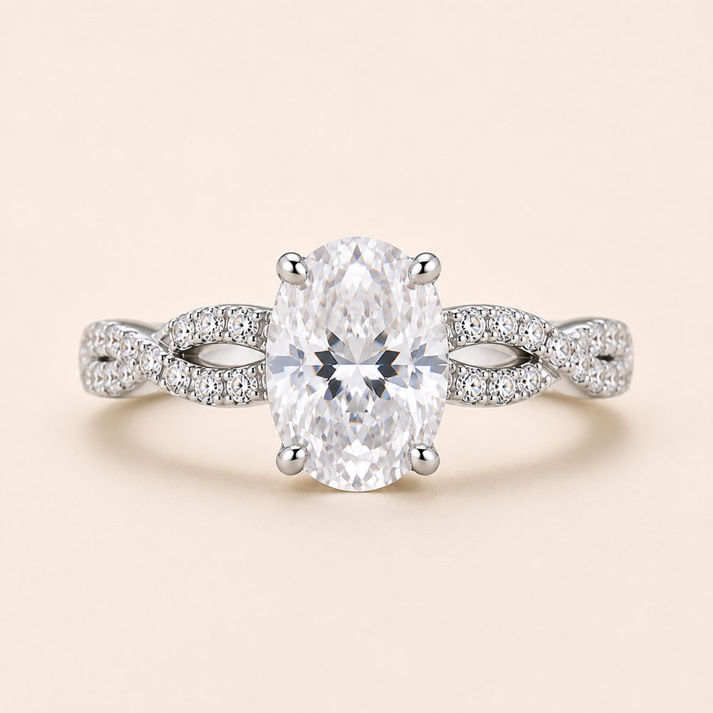 The Elara Ring — Oval moissanite ring in S925 sterling silver — image 2