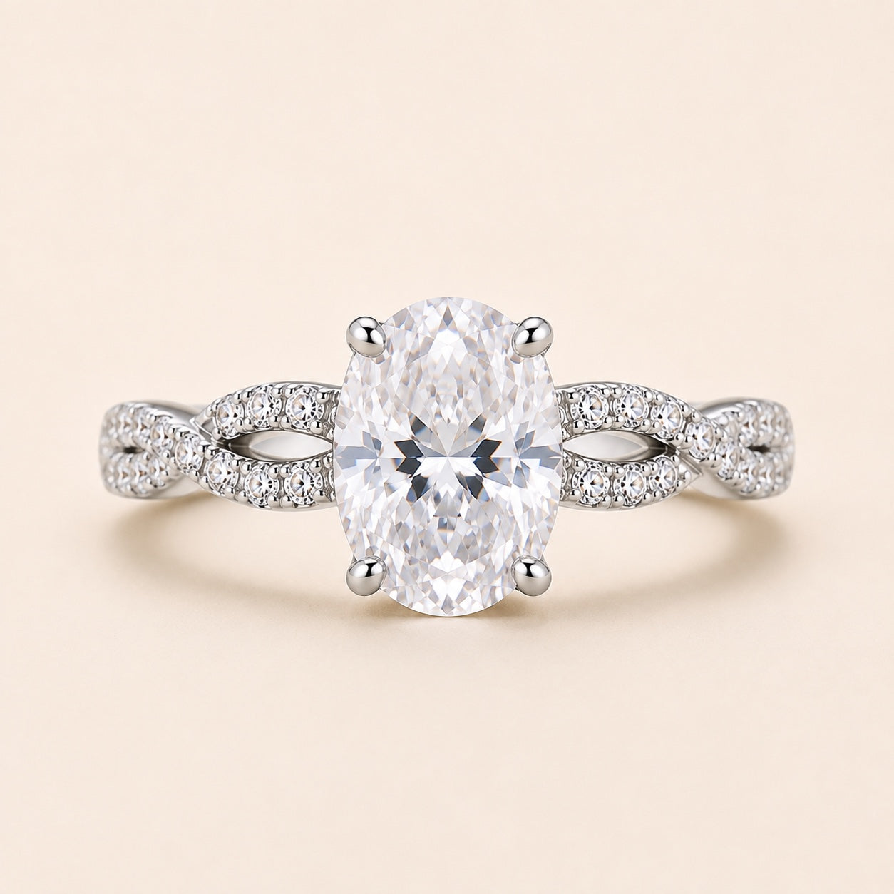 The Elara Ring — Oval moissanite ring in S925 sterling silver — image 2