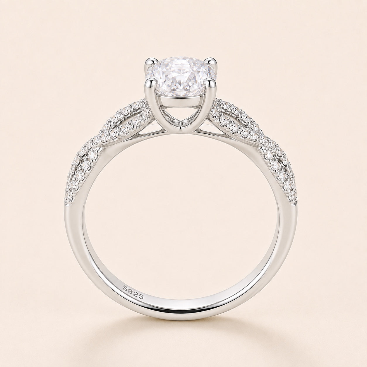 The Elara Ring — Oval moissanite ring in S925 sterling silver — image 3