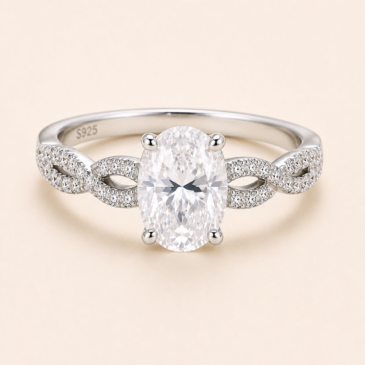 The Elara Ring — Oval moissanite ring in S925 sterling silver — image 4