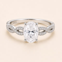 The Elara Ring — Oval moissanite ring in S925 sterling silver — image 4
