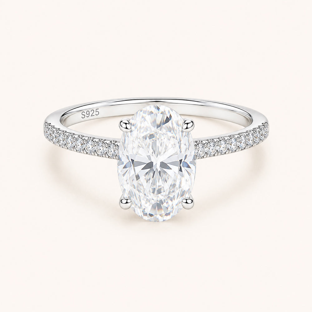 The Ophelia Ring — Oval moissanite ring in S925 sterling silver — image 2