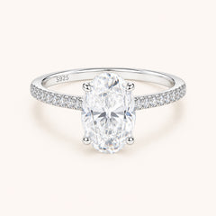 The Ophelia Ring — Oval moissanite ring in S925 sterling silver — image 2