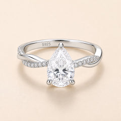 The Seraphine Ring — Pear moissanite ring in S925 sterling silver — image 1