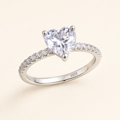 The Valentina Ring — Heart moissanite ring in S925 sterling silver — image 1