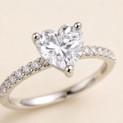 The Valentina Ring — Heart moissanite ring in S925 sterling silver — image 2