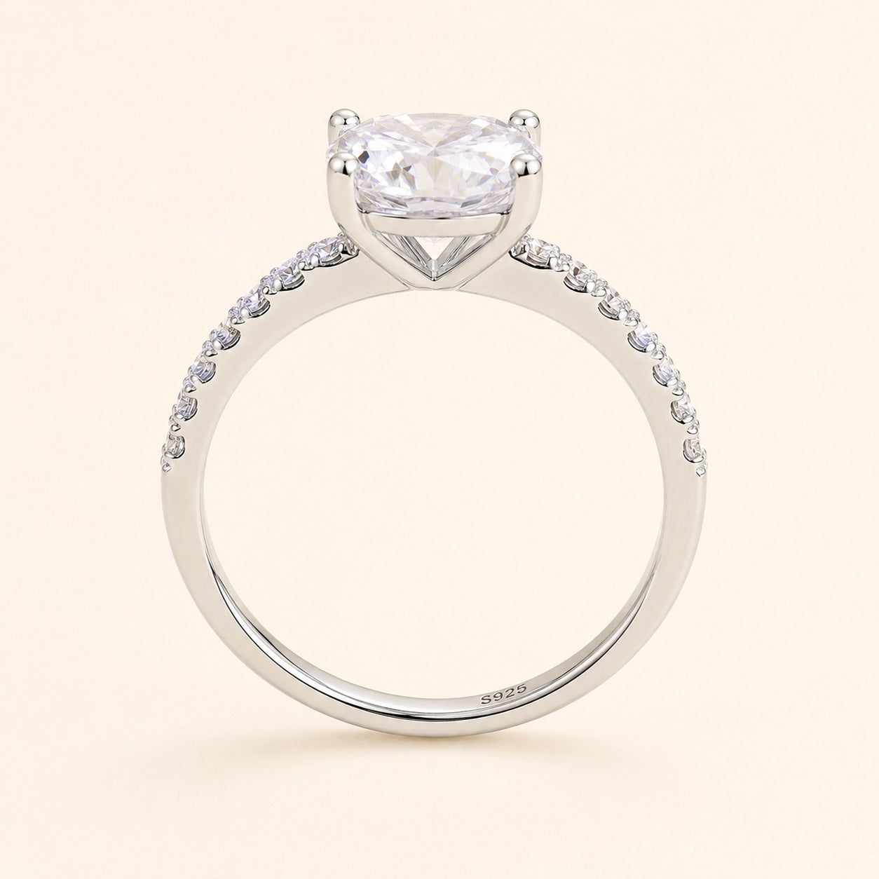 The Valentina Ring — Heart moissanite ring in S925 sterling silver — image 3