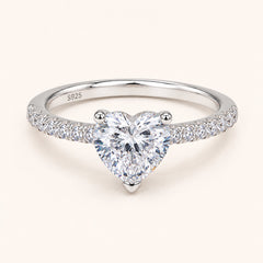 The Valentina Ring — Heart moissanite ring in S925 sterling silver — image 4