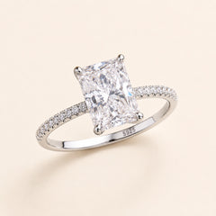 The Vivienne Ring — Radiant-style moissanite ring in S925 sterling silver — image 1